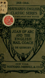 Joan of Arc and The English mail coach_cover