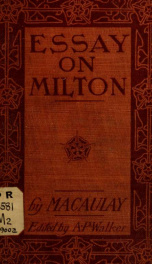 Macaulay's Essay on Milton;_cover