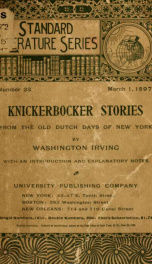 Knickerbocker stories from the old Dutch days of New York_cover