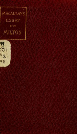 Macaulay's essay on Milton;_cover