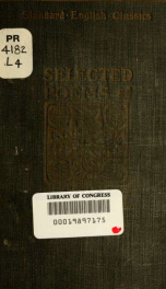 Selected poems of Elizabeth Barrett Browning;_cover