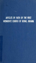 Articles of faith of the First Mennonite Church of Berne, Ind._cover