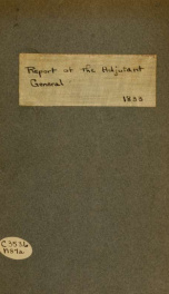 Report of the Adjutant-General of North Carolina [serial] 1833_cover