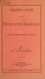 Golden hair and her knight of the beanstalk in the enchanted forest .._cover