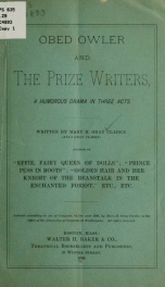 Obed Owler and the prize writers .._cover