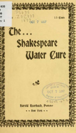 The Shakespeare water cure .._cover