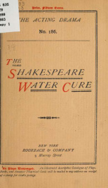 The Shakespeare water cure .._cover