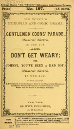 Gentlemen Coons' Parade .._cover