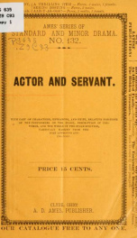 Actor and servant .._cover