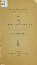 The Elene of Cynewulf_cover