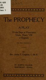 The prophecy .._cover