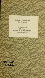 A history of the Woman's Missionary Association of the United Brethren in Christ_cover