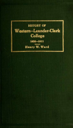 Western-Leander Clark college, 1856-1911_cover