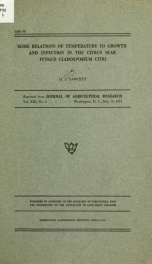 Some relations of temperature to growth and infection in the citrus scab fungus Cladosporium citri_cover
