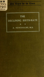 The declining birth-rate:_cover