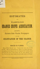 Estimates for Washington orange grove association_cover