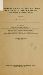 Fusarium blight of the soy bean and the relation of various factors to infection_cover