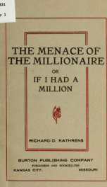 The menace of the millionaire;_cover