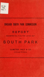 Report accompanying plan for laying out the South park_cover
