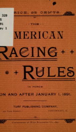 The racing rules and by-laws of the American turf congress_cover
