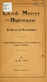 Land, money and highways: evils and remedies_cover