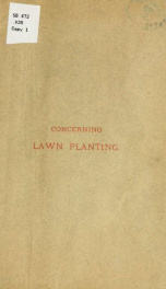 Concerning lawn planting_cover