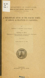 A preliminary study of the forced curing of lemons as practiced in California_cover