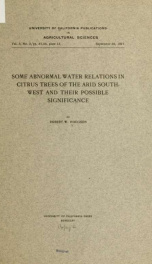 Some abnormal water relations in citrus trees of the arid Southwest and their possible significance_cover