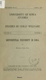 Differential fecundity in Iowa; a study in partial correlation_cover