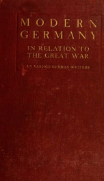 Modern Germany in relation to the great war_cover