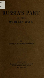 Russia's part in the World War_cover