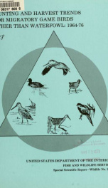 Special scientific report--wildlife 218_cover
