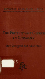 The Protestant church in Germany: a general survey_cover