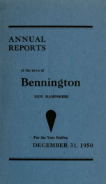 Annual reports of the Town of Bennington, New Hampshire 1950_cover