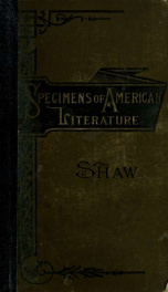 Choice specimens of American literature : and literary reader :_cover
