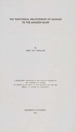 The functional relationship of Manaus to the Amazon basin_cover