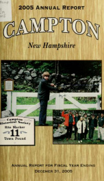 Annual report Town of Campton, N.H. 2005_cover