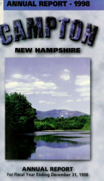 Annual report Town of Campton, N.H. 1998_cover