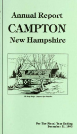 Annual report Town of Campton, N.H. 1993_cover