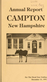 Annual report Town of Campton, N.H. 1991_cover