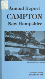 Annual report Town of Campton, N.H. 1989_cover