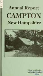 Annual report Town of Campton, N.H. 1988_cover