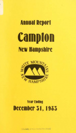 Annual report Town of Campton, N.H. 1983_cover