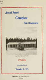 Annual report Town of Campton, N.H. 1975_cover