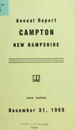 Annual report Town of Campton, N.H. 1969_cover