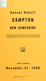 Annual report Town of Campton, N.H. 1968_cover