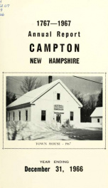 Annual report Town of Campton, N.H. 1966_cover