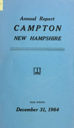 Annual report Town of Campton, N.H. 1964_cover