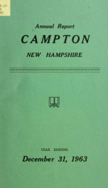 Annual report Town of Campton, N.H. 1963_cover