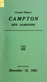 Annual report Town of Campton, N.H. 1961_cover